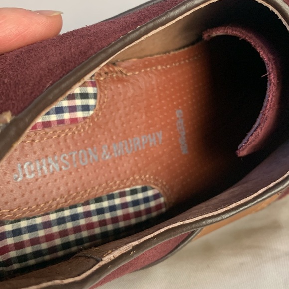 Johnston & Murphy Ellington burgundy Brown Wingtip Oxford Shoes Men's Sz 11M - Picture 10 of 13